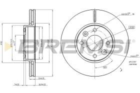 BREMSI CD7978V - DISCOS DE FRENO DEL. DIA.258 VENT. RENAULT CAPT