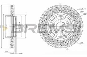 BREMSI CD7981VLS - DISCOS DE FRENO DEL. DIA.330 VENT.SX LF MERCEDE