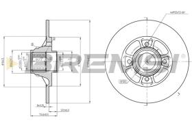 BREMSI CD7984S - DISCOS DE FRENO TRAS. DIA.238 SOLID RENAULT CLIO