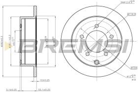 LUCAS CD7986S - DISCOS DE FRENO TRAS. DIA.262 SOLID MITSUB LANCER