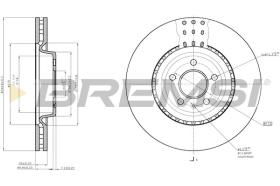 BREMSI CD7997V - DISCOS DE FRENO DEL. DIA.345 VENT. AUDI A5