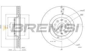 BREMSI CD8000V - DISCOS DE FRENO DEL. DIA.340 VENT. AUDI A3