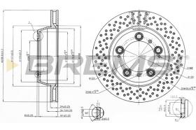 BREMSI CD8012V - DISCOS DE FRENO TRAS. DIA.299 VENT. PORSCHE 911