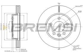 BREMSI CD8017V - DISCOS DE FRENO DEL. DIA.303 VENT. VW AMAROK