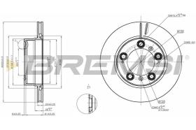 BREMSI CD8023V - DISCOS DE FRENO TRAS. DIA.292 VENT. PORSCHE BOXST