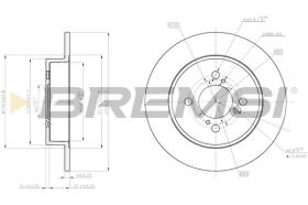 BREMSI CD8071S - DISCOS DE FRENO TRAS. DIA.259 SOLID SUZUKI SWIFT