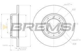 BREMSI CD8083S - DISCOS DE FRENO TRAS. DIA.298 SOLID LAND ROVER DE