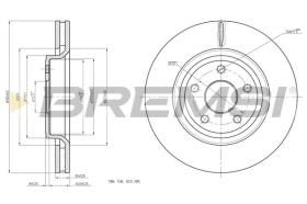 BREMSI CD8097V - DISCOS DE FRENO DEL. DIA.350 VENT. JEEP GR. CHE