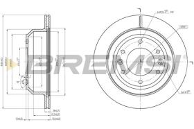LUCAS CD8112V - DISCOS DE FRENO TRAS. DIA.324 SOLID HYUNDAI H-1