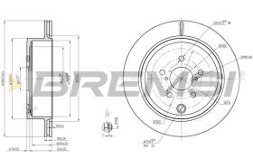 BREMSI CD8141V - DISCOS DE FRENO TRAS. DIA.290 VENT. SUBARU LEGACY