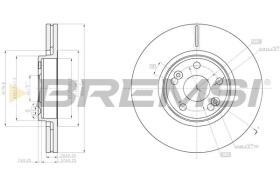 BREMSI CD8152V - DISCOS DE FRENO DEL. DIA.300 VENT. RENAULT SCEN