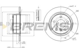 BREMSI CD8197S - DISCOS DE FRENO TRAS. DIA.290 SOLID BMW 118 I