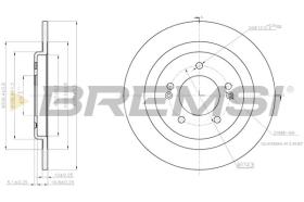 BREMSI CD8200S - DISCOS DE FRENO TRAS. DIA.284 SOLID HYUNDAI I40