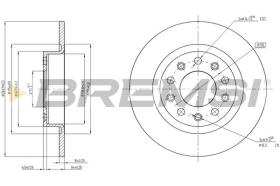 BSF CD8333S - DISCOS DE FRENO TRAS. DIA.264 SOLID ALFA R GIULIE