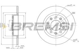 BREMSI CD8333S - DISCOS DE FRENO TRAS. DIA.264 SOLID ALFA R GIULIE