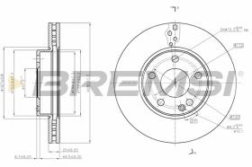 BREMSI CD8334V - DISCOS DE FRENO DEL. DIA.280 VENT. MERCED A 180