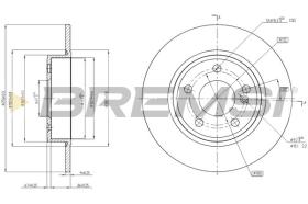 BREMSI CD8335S - DISCOS DE FRENO TRAS. DIA.276 SOLID MERCED A200