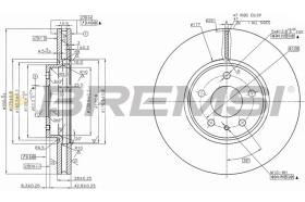 BREMSI CD8337V - DISCOS DE FRENO DEL. DIA.300 VENT. FORD MONDEO