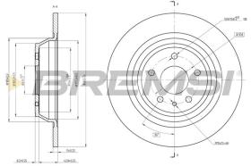 BREMSI CD8338S - DISCOS DE FRENO TRAS. DIA.302 FORD MONDEO V