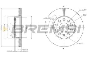 BREMSI CD8400V - DISCOS DE FRENO DEL. DIA.276 VENT. AUDI A3