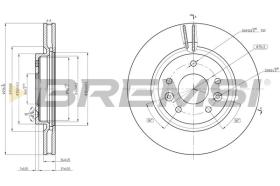 BREMSI CD8466V - DISCOS DE FRENO DEL. DIA.296 VENT. NISSAN RENAU