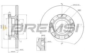 BREMSI CD8471S - DISCOS DE FRENO TRAS. DIA.308 SOLID FORD TRANSIT