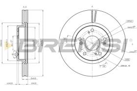 BREMSI CD8473V - DISCOS DE FRENO DEL. DIA.293 VENT. HONDA CIVIC