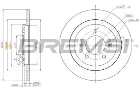 BREMSI CD8482S - DISCOS DE FRENO TRAS. DIA.284 SOLID KIA CEE'D I30