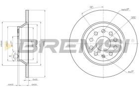 BREMSI CD8506S - DISCOS DE FRENO TRAS. DIA.278 SOLID MERC. CLA A B