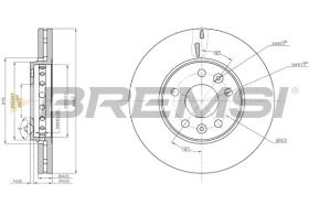 BREMSI CD8507V - DISCOS DE FRENO TRAS. DIA.296 FIAT TALENTO NISSA