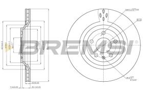 BREMSI CD8546V - DISCOS DE FRENO TRAS. DIA.330 AUDI A6 QUATTRO