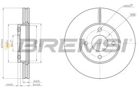 BREMSI CD8548V - DISCOS DE FRENO DEL. DIA.278 VENT. FORD FIESTA