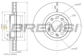 BREMSI CD8555V - DISCOS DE FRENO DEL. DIA.305 VENT. A.R. STELVIO