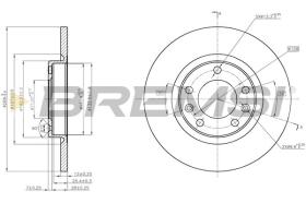 VILLAR CD8569S - DISCOS DE FRENO TRAS. DIA.268 SOLID CITROEN C4