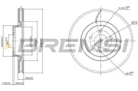 BREMSI CD8597V - DISCOS DE FRENO DEL. DIA.338 VENT. AUDI A4 Q5