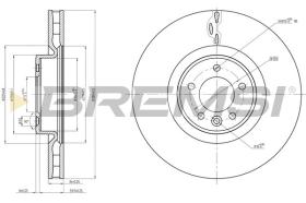 BREMSI CD8601V - DISCOS DE FRENO DEL. DIA.380 VENT. LAND ROVER
