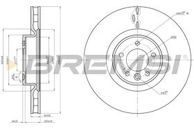 BREMSI CD8601V - DISCOS DE FRENO DEL. DIA.380 VENT. LAND ROVER