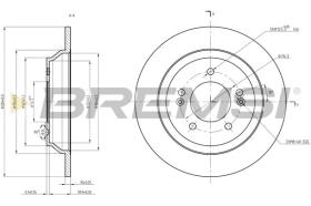 BREMSI CD8608S - DISCOS DE FRENO TRAS. DIA.284 SOLID KIA CARENS