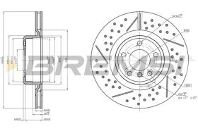 BREMSI CD8621V - DISCOS DE FRENO TRAS. DIA.345 VENT. BMW 1-2-3-4