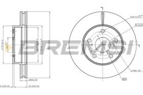 BREMSI CD8634V - DISCOS DE FRENO DEL. DIA.275 VENT. TOYOTA HILUX