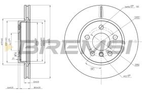 BREMSI CD8651V - DISCOS DE FRENO DEL. DIA.280 VENT. BMW, MINI