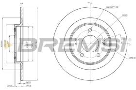 BREMSI CD8652S - DISCOS DE FRENO TRAS. DIA.302 SOLID CITROEN PEUGE