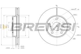 BREMSI CD8653V - DISCOS DE FRENO DEL. DIA.277 VENT. TOYOTA COROL