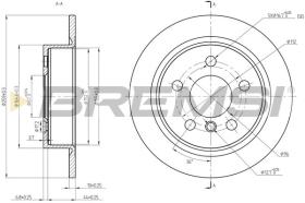 BREMSI CD8656S - DISCOS DE FRENO TRAS. DIA. 259 SOLID MINI F