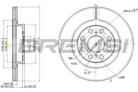 BREMSI CD8658V - DISCOS DE FRENO TRAS. DIA.262 VENT. TOYOTA MR2