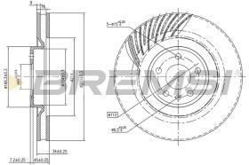 BREMSI CD8686VRD - DISCOS DE FRENO DEL. DIA.350 VENT.DX RD PORSCHE