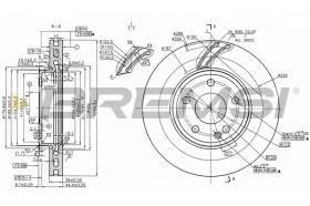 BREMSI CD8760V - DISCOS DE FRENO DEL. DIA.295 VENT. MERCEDES CLA