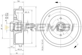 BREMSI CR5244 - TAMBOR DE FRENO DIA.200 X 81/49.5 AUDI VW SEAT S