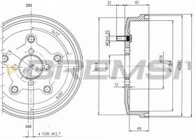 JAPANPARTS CR5521 - TAMBOR DE FRENO DIA.228X61/49 SUZUKI SAMURAI