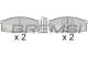 BREMSI BP2199 - JGO.PAST.FRENO NISSAN BLUEBIRD NISSAN LAUREL NI